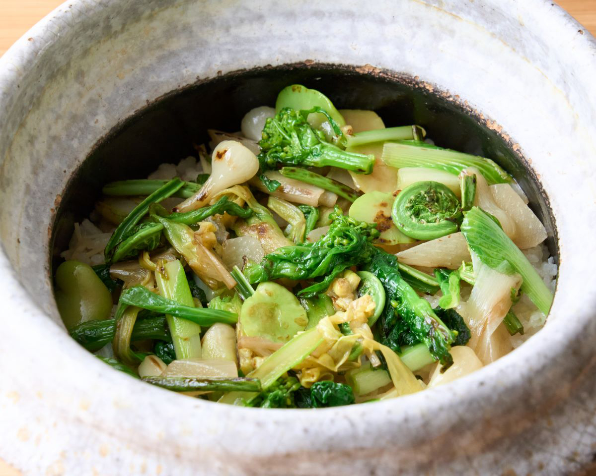 神楽坂石かわ 焼山菜ごはん