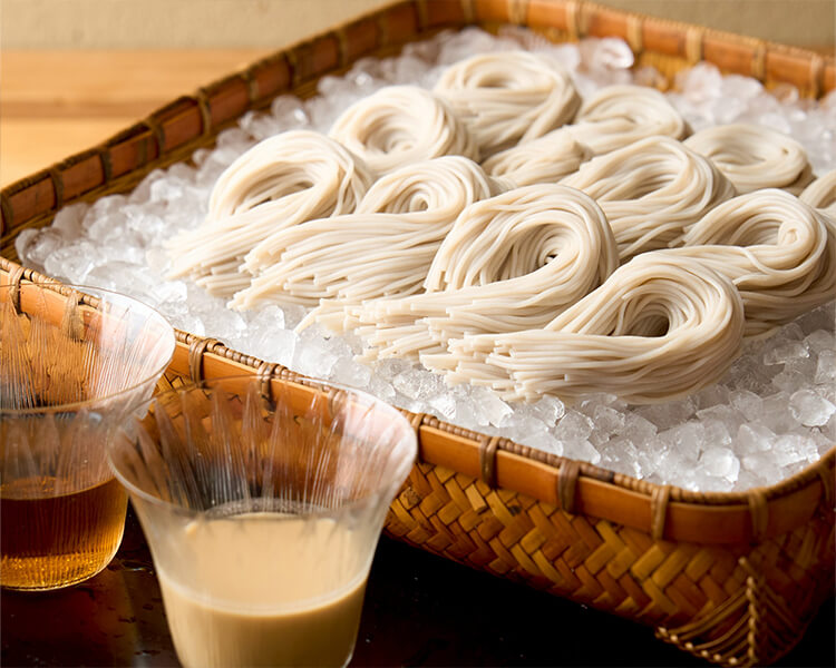 蓮根素麺2種のつゆ